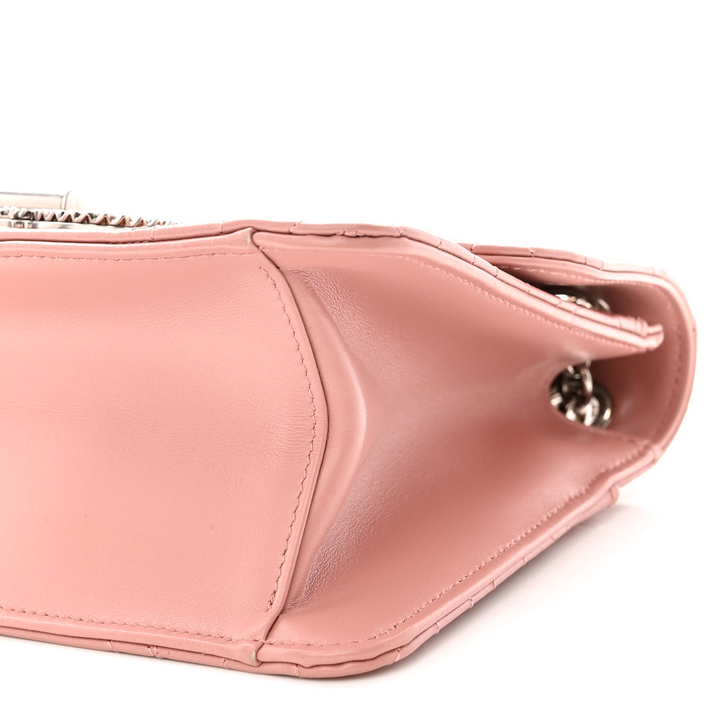 Calfskin Quilted Gancini Flap Bag Antique Rose