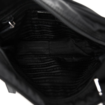 Prada Re-Nylon Vela Saffiano Pocket Double Zip Shoulder Bag Black 5 of 11