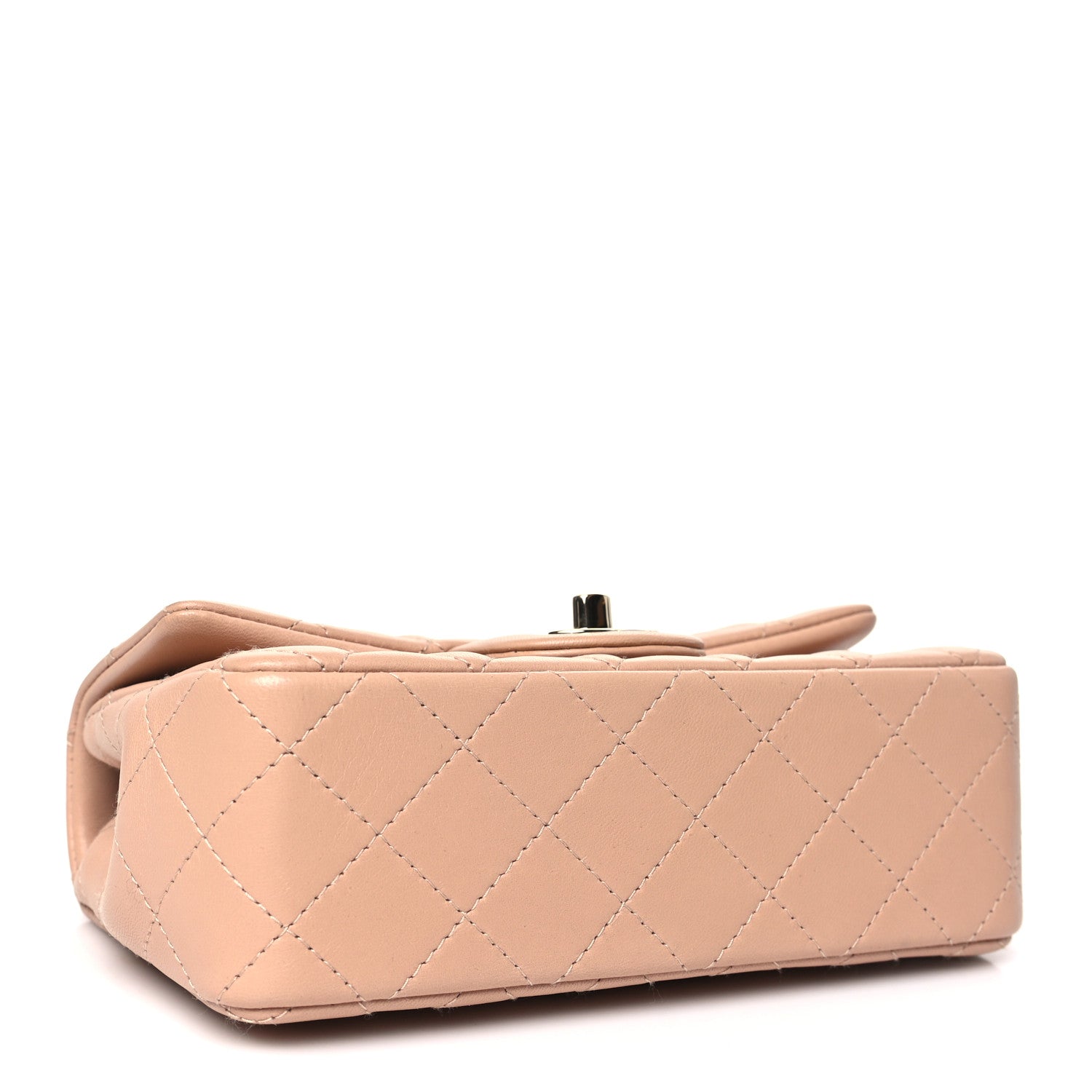 Chanel Lambskin Quilted Mini Rectangular Flap Beige 4 of 11