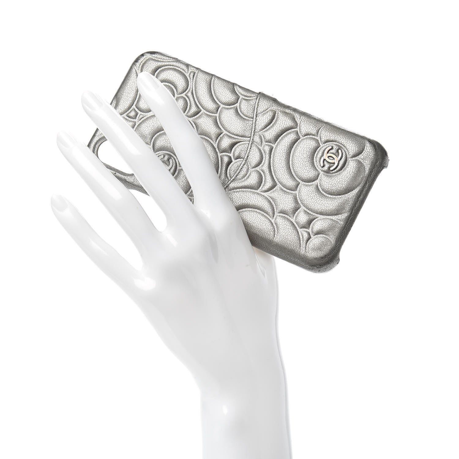 Chanel Goatskin Camellia iPhone X Case Grey 2 of 8