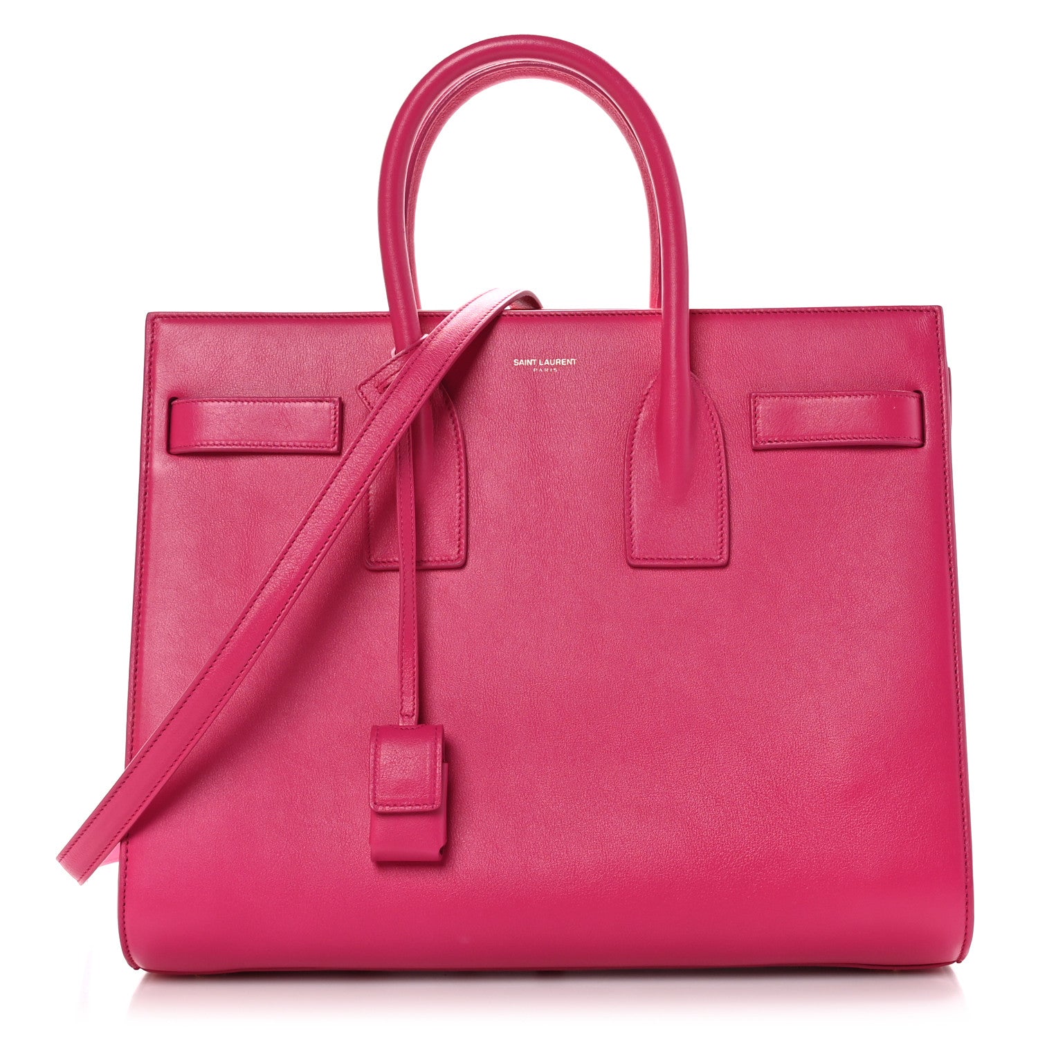 Saint Laurent Calfskin Small Sac De Jour Lipstick Fuchsia 1 of 10