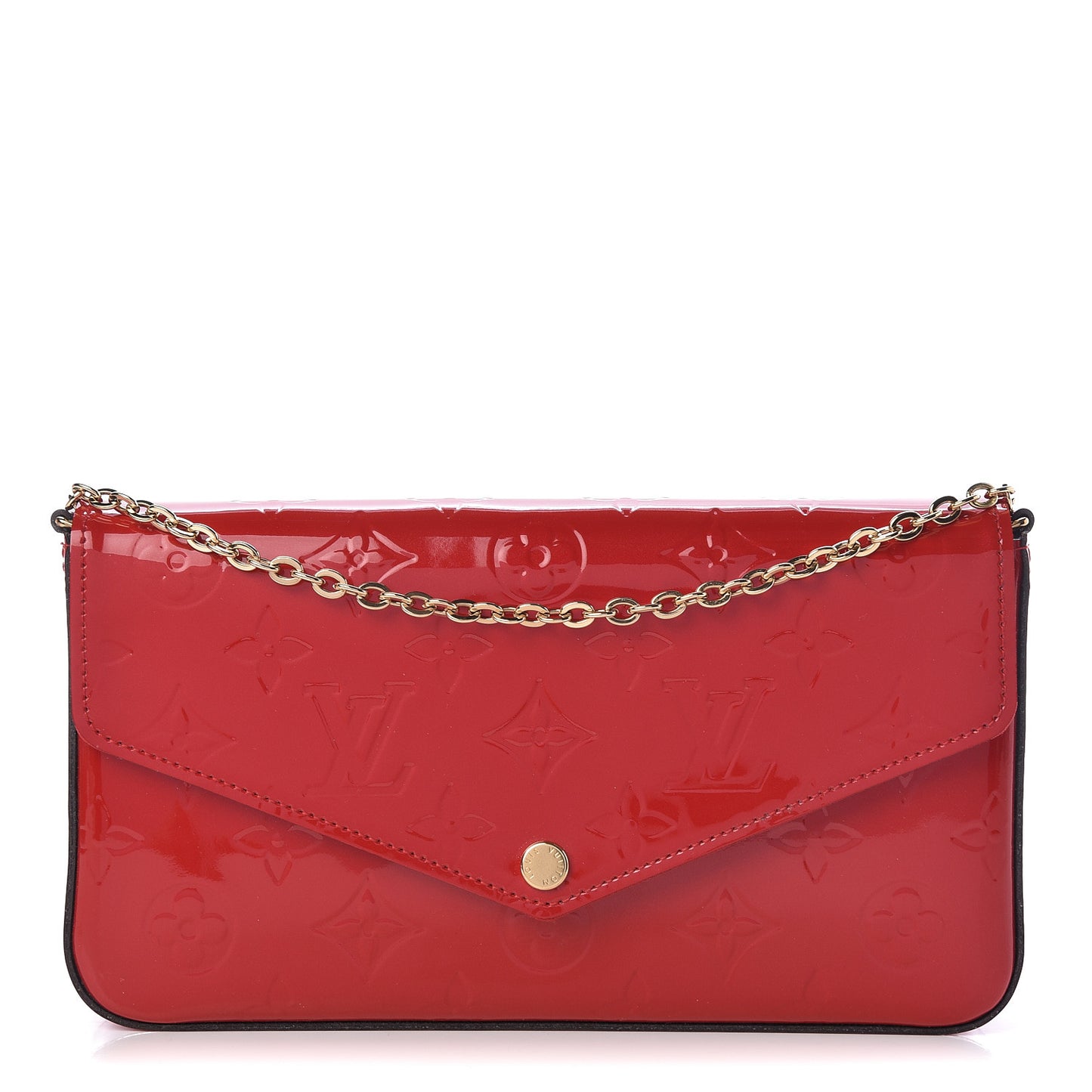 Vernis Felicie Pochette Chain Wallet Cherry