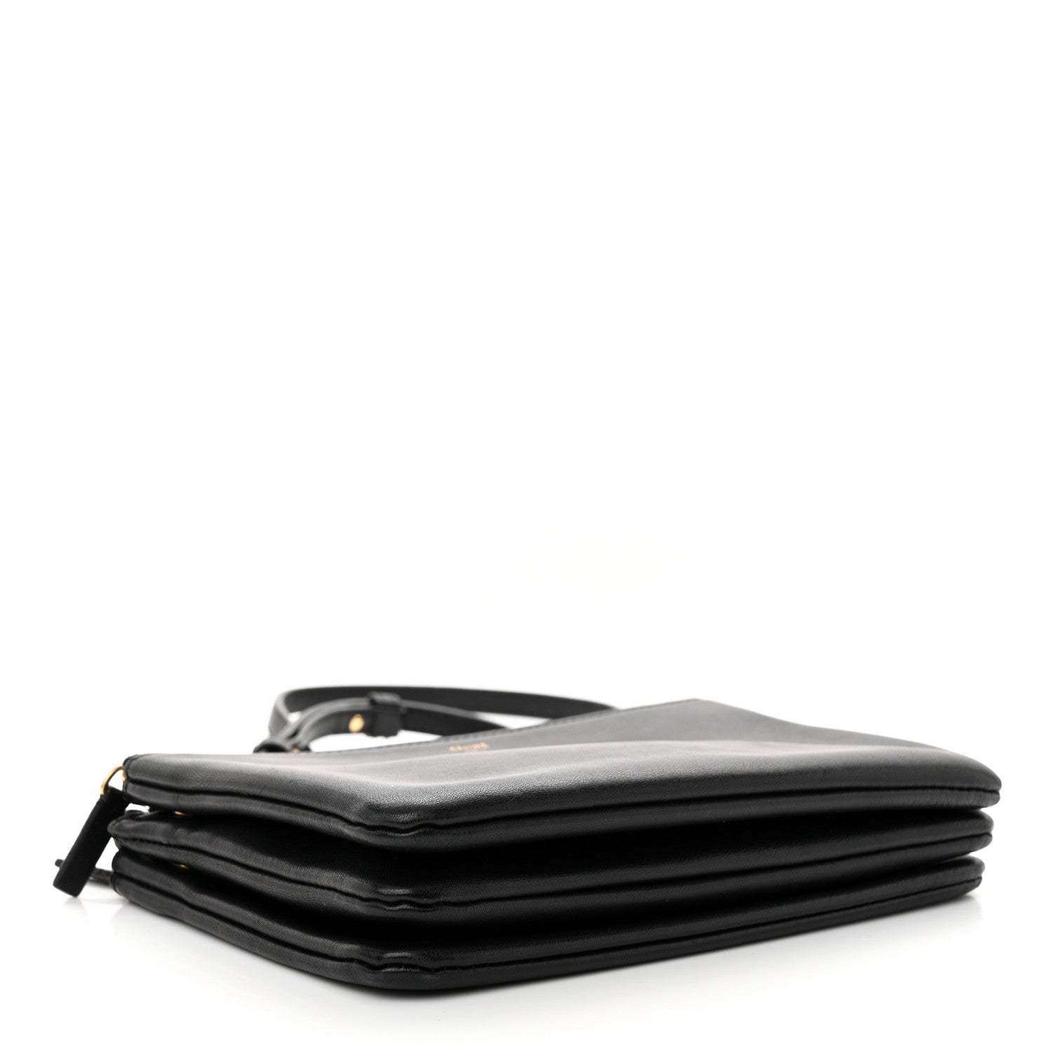 Celine Lambskin Small Trio Crossbody Bag Black 4 of 14