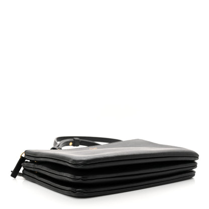 Celine Lambskin Small Trio Crossbody Bag Black 4 of 14