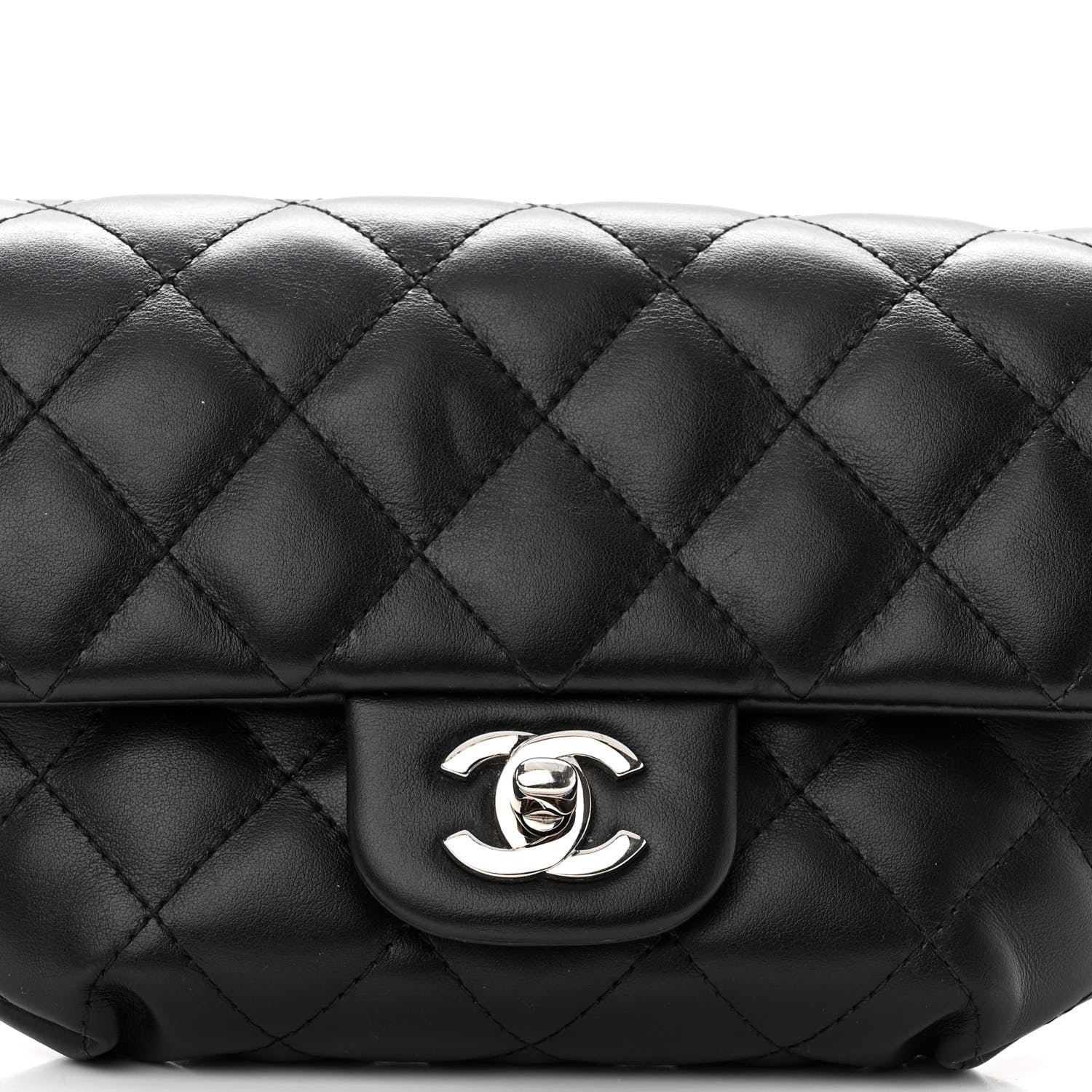 Chanel Calfskin Quilted CC Uniform Flap Belt Bag Black 6 of 8
