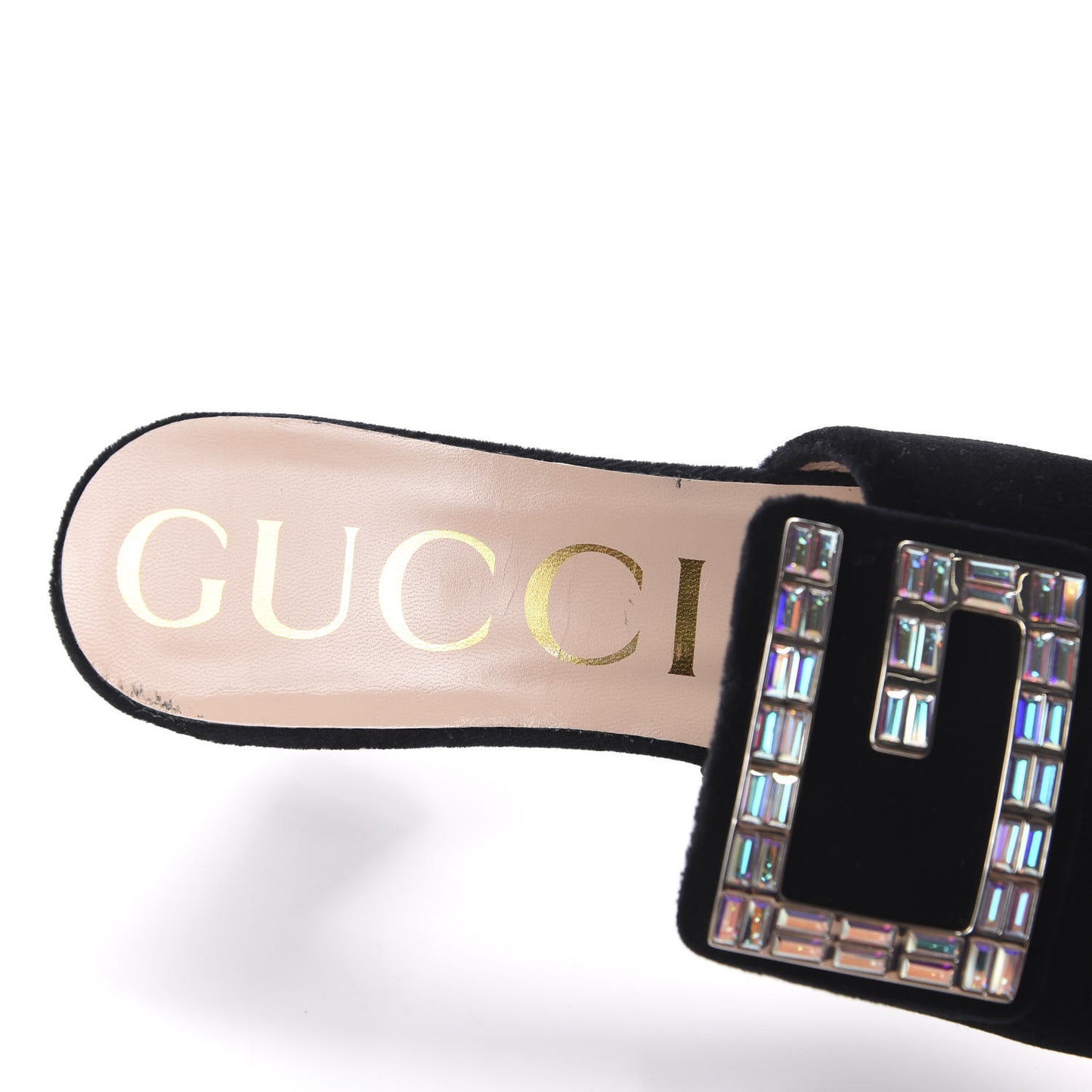 Velvet Crystal Square G Madelyn Mules 39 Black