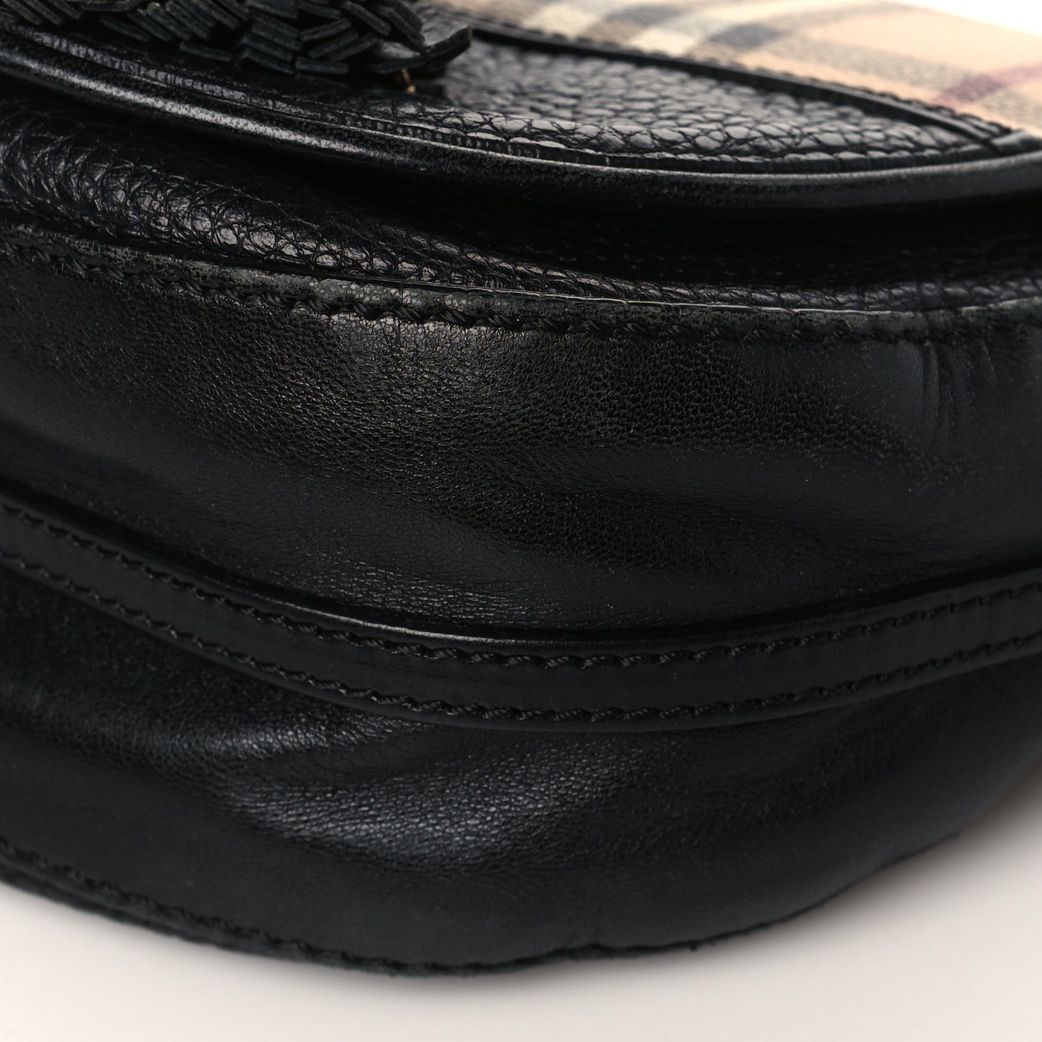 Burberry Haymarket Check Maydown Crossbody Bag Black 8 of 9