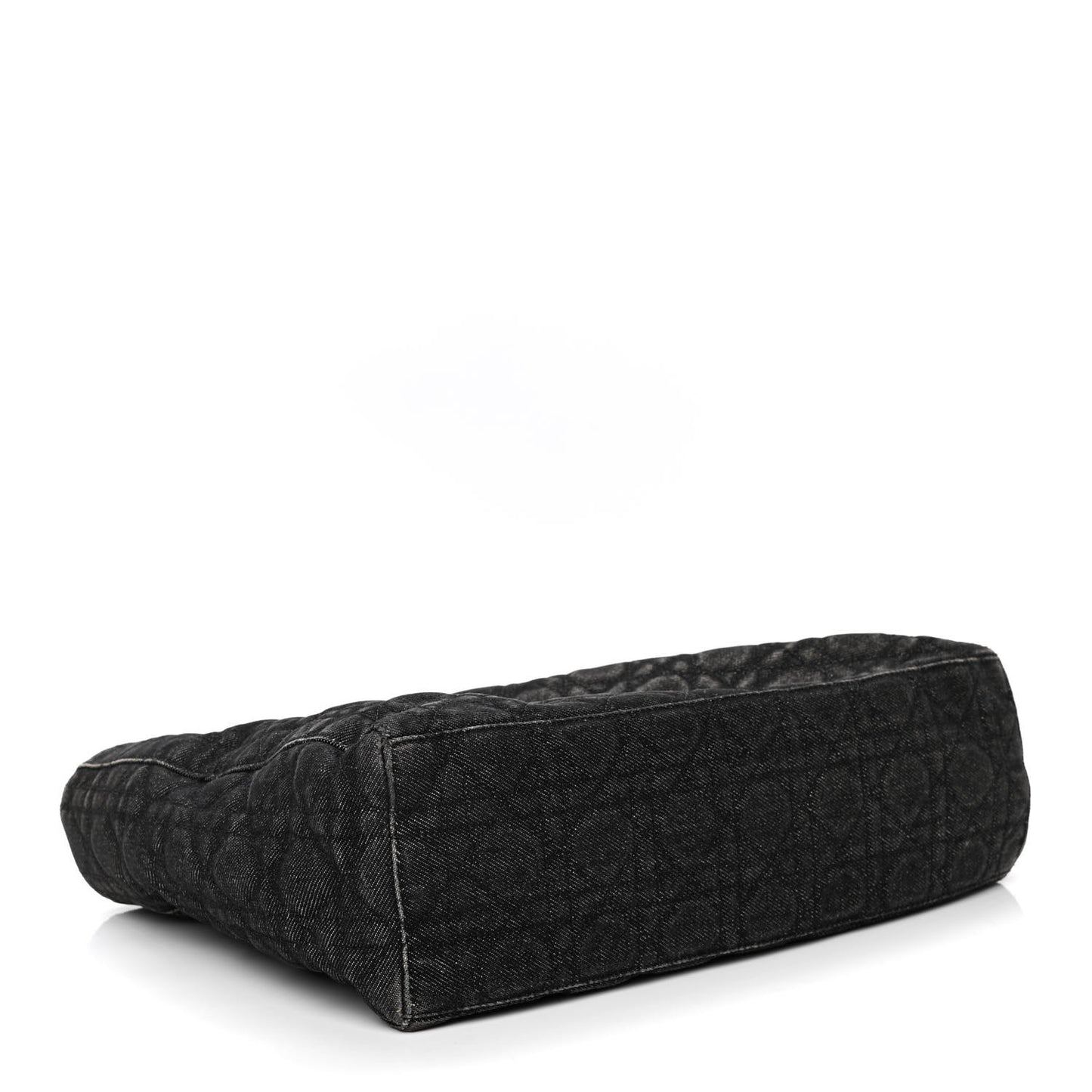 Denim Cannage Large Lady Dior Black