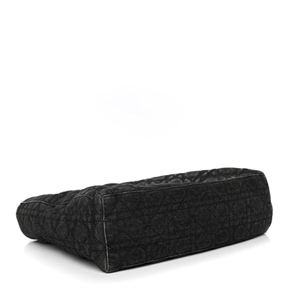 Christian Dior Denim Cannage Large Lady Dior Black 3 of 6