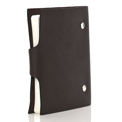 Hermes Togo Ulysse MM Notebook Cover Chocolate 3 of 12
