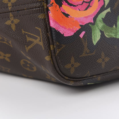 Louis Vuitton Monogram Roses Neverfull MM 11 of 14