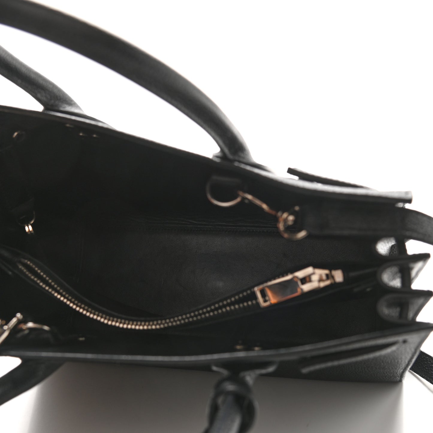 Grained Calfskin Baby Sac De Jour Black