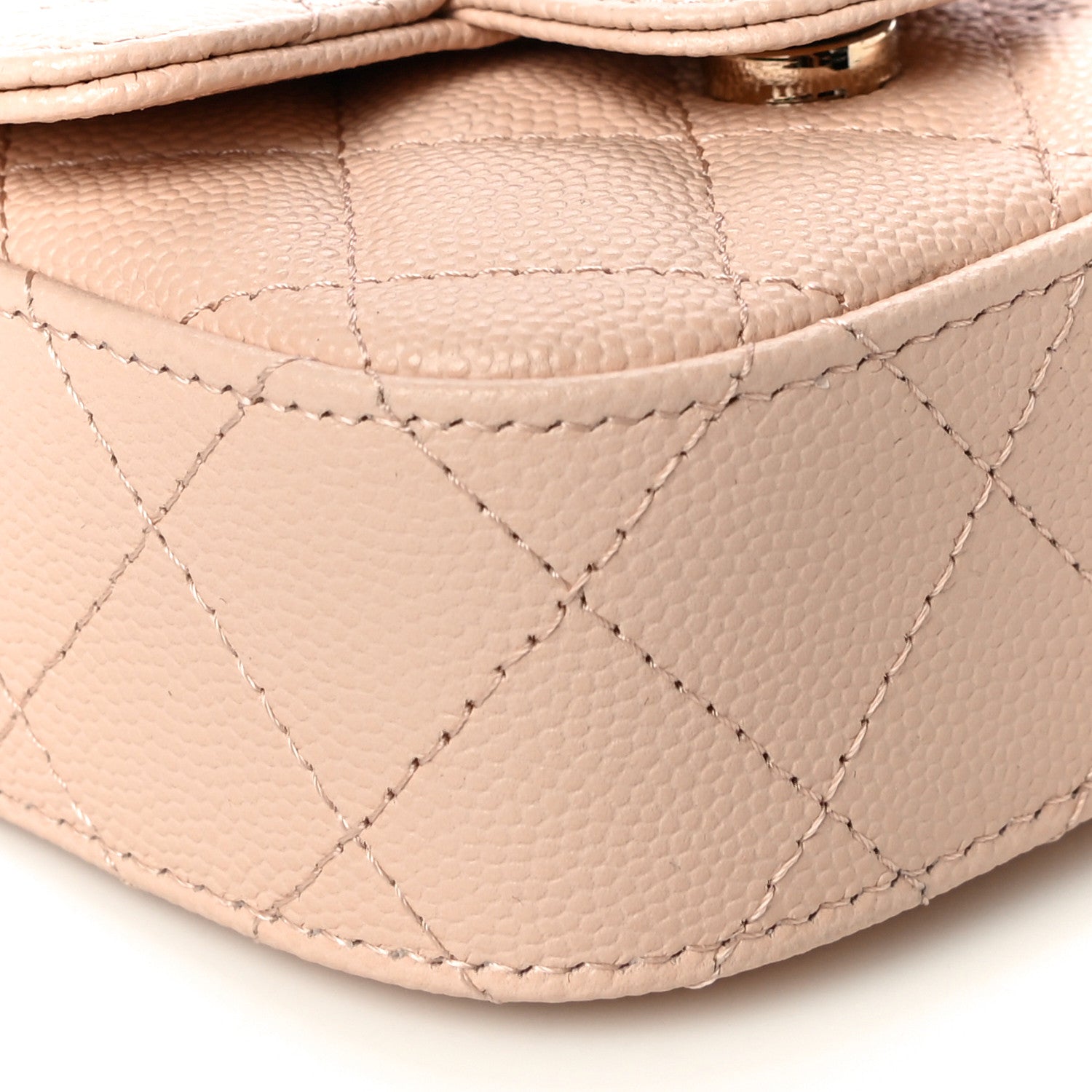 Chanel Caviar Quilted Mini Clutch With Chain Light Beige 10 of 12