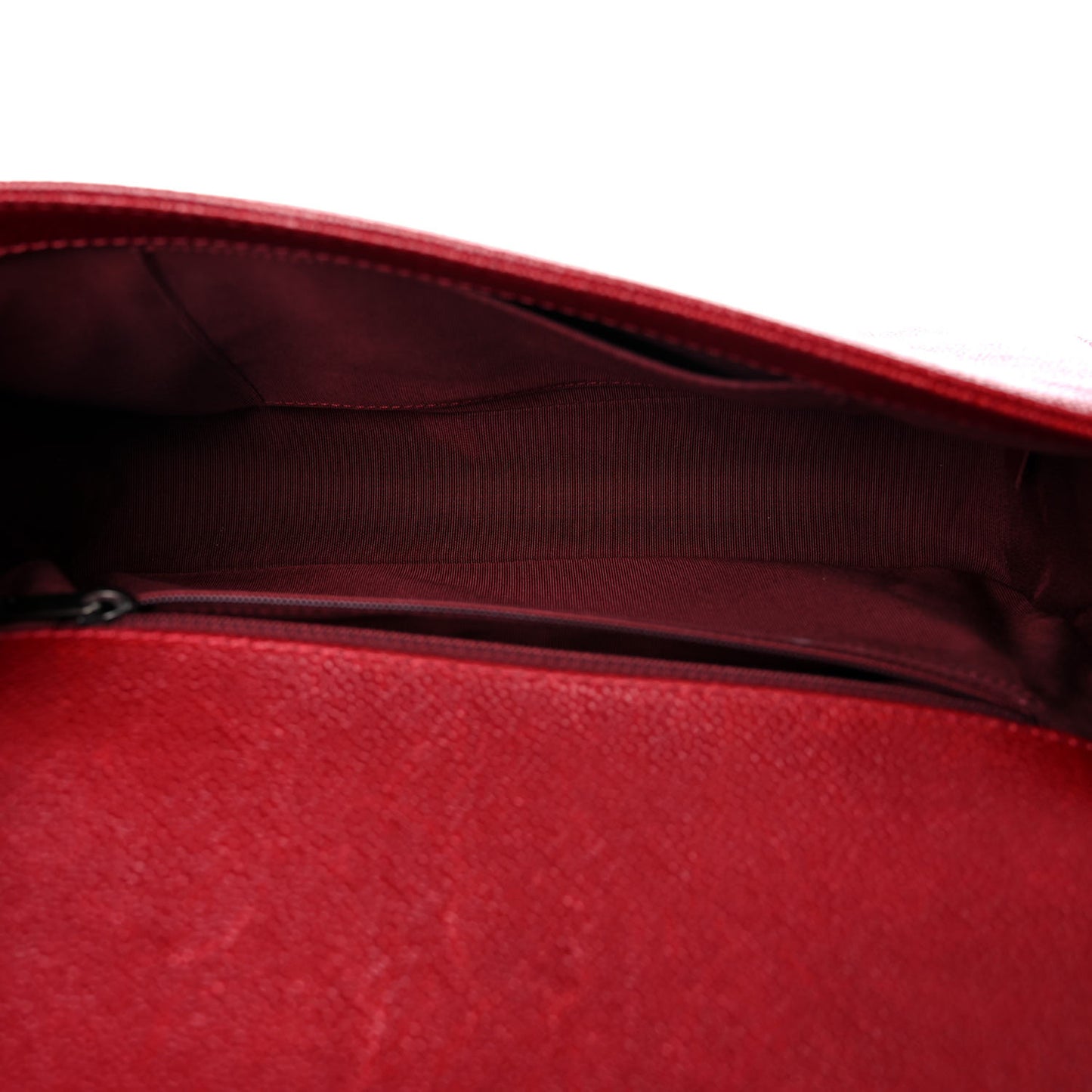 Caviar Quilted New Medium Boy Flap Dark Red