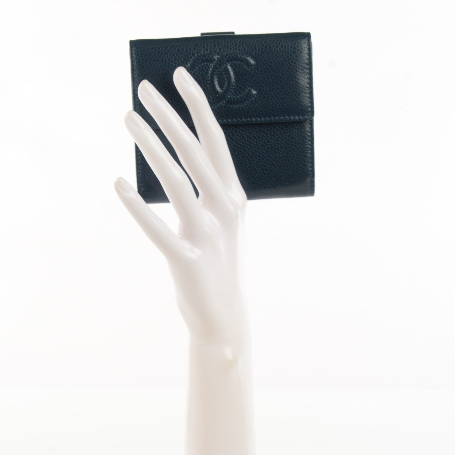 Chanel Caviar Small Timeless CC Wallet Navy 2 of 8