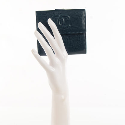 Chanel Caviar Small Timeless CC Wallet Navy 2 of 8