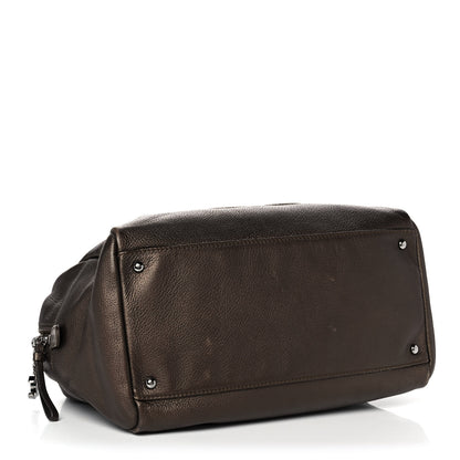 Chanel Metallic Deerskin Large Luxe Ligne Bowler Bronze 4 of 12
