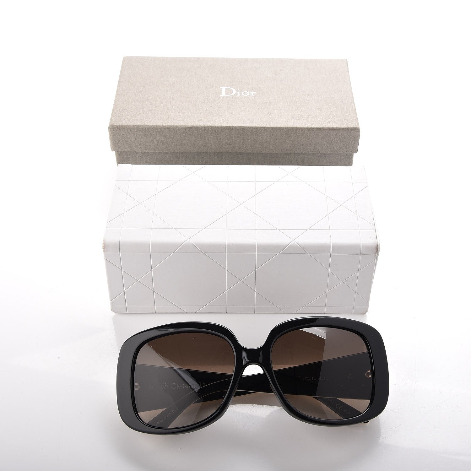 Christian Dior Cannage Dior Lady Lady 1 Sunglasses Black Ivory 9 of 9