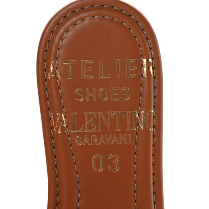 Valentino Garavani Calfskin Atelier 03 Rose Edition Slide Sandals 38 Cuoio 7 of 8