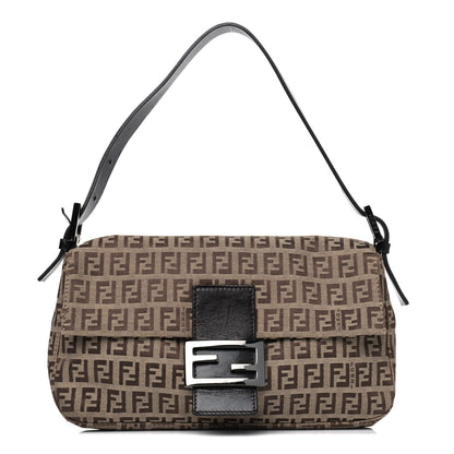 Fendi Zucchino Baguette Dark Brown 1 of 7