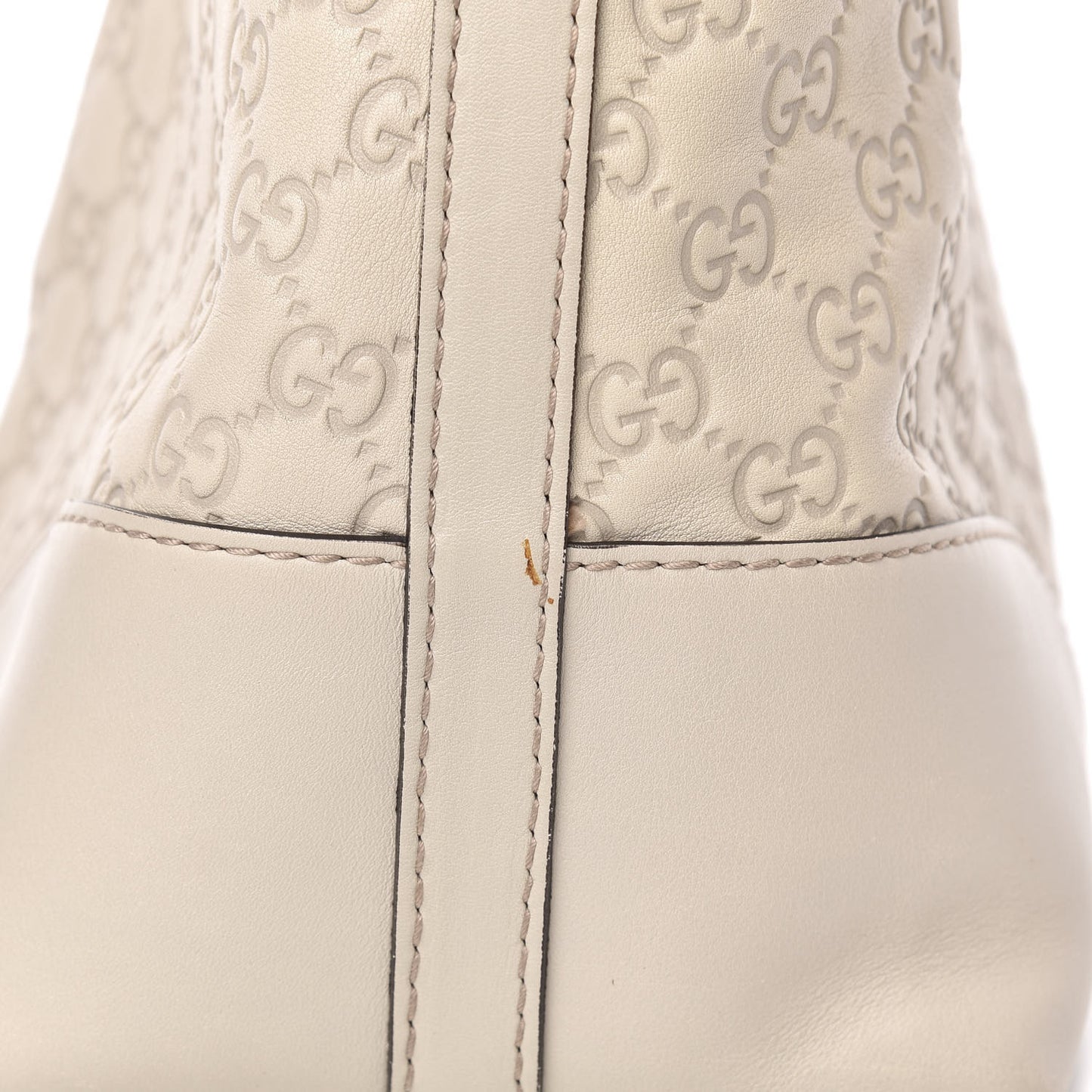 Guccissima Medium Lovely Heart Hobo Off White