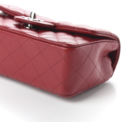 Chanel Caviar Quilted Mini Rectangular Flap Dark Red 7 of 11