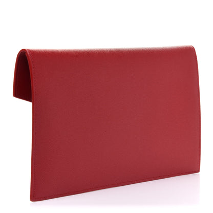 Saint Laurent Grain De Poudre Uptown Pouch Red 3 of 9