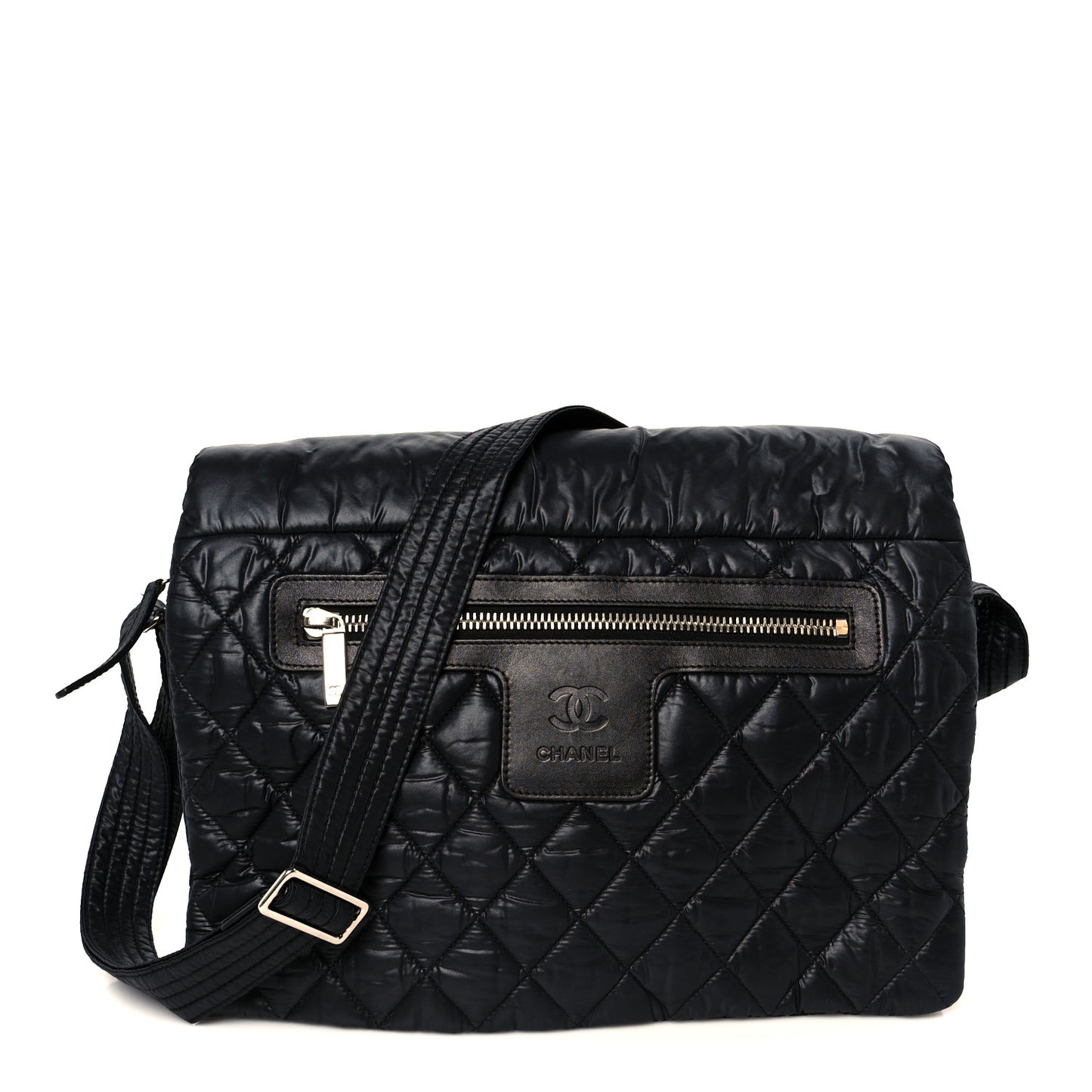 Nylon Coco Cocoon Messenger Bag Black