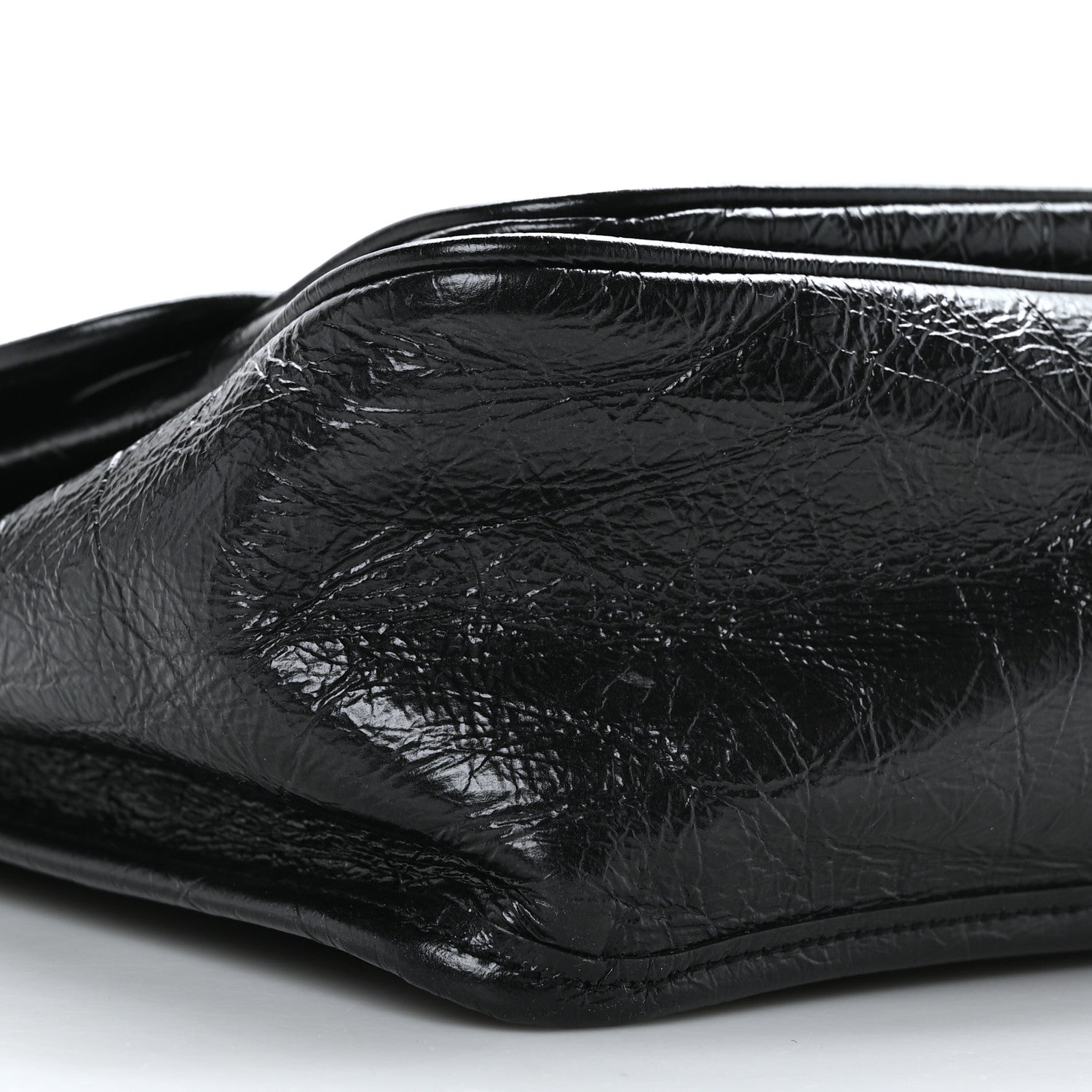 Saint Laurent Crinkled Calfskin Matelasse Monogram Medium Niki Chain Satchel Black 8 of 9