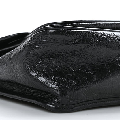 Saint Laurent Crinkled Calfskin Matelasse Monogram Medium Niki Chain Satchel Black 8 of 9