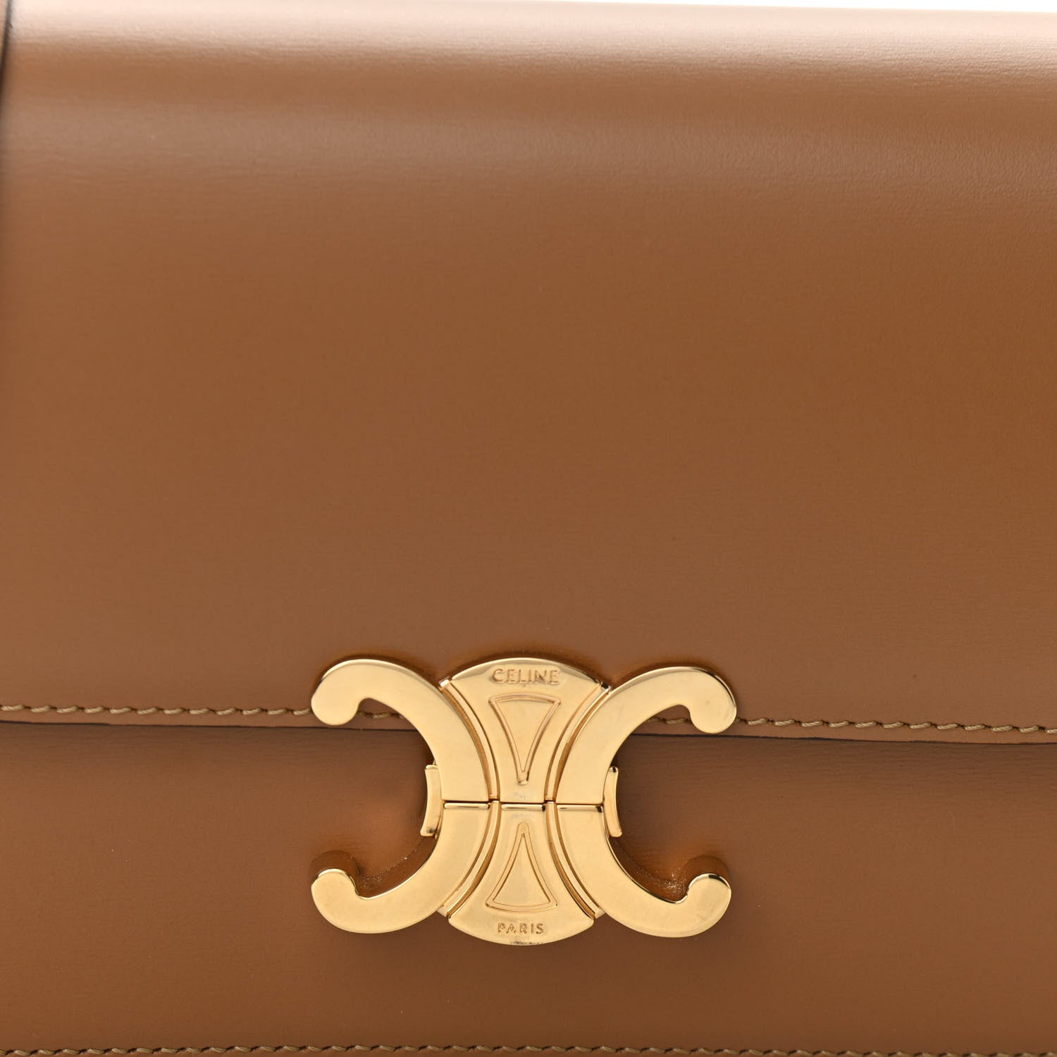 Celine Shiny Calfskin Nano Triomphe Tan 8 of 10