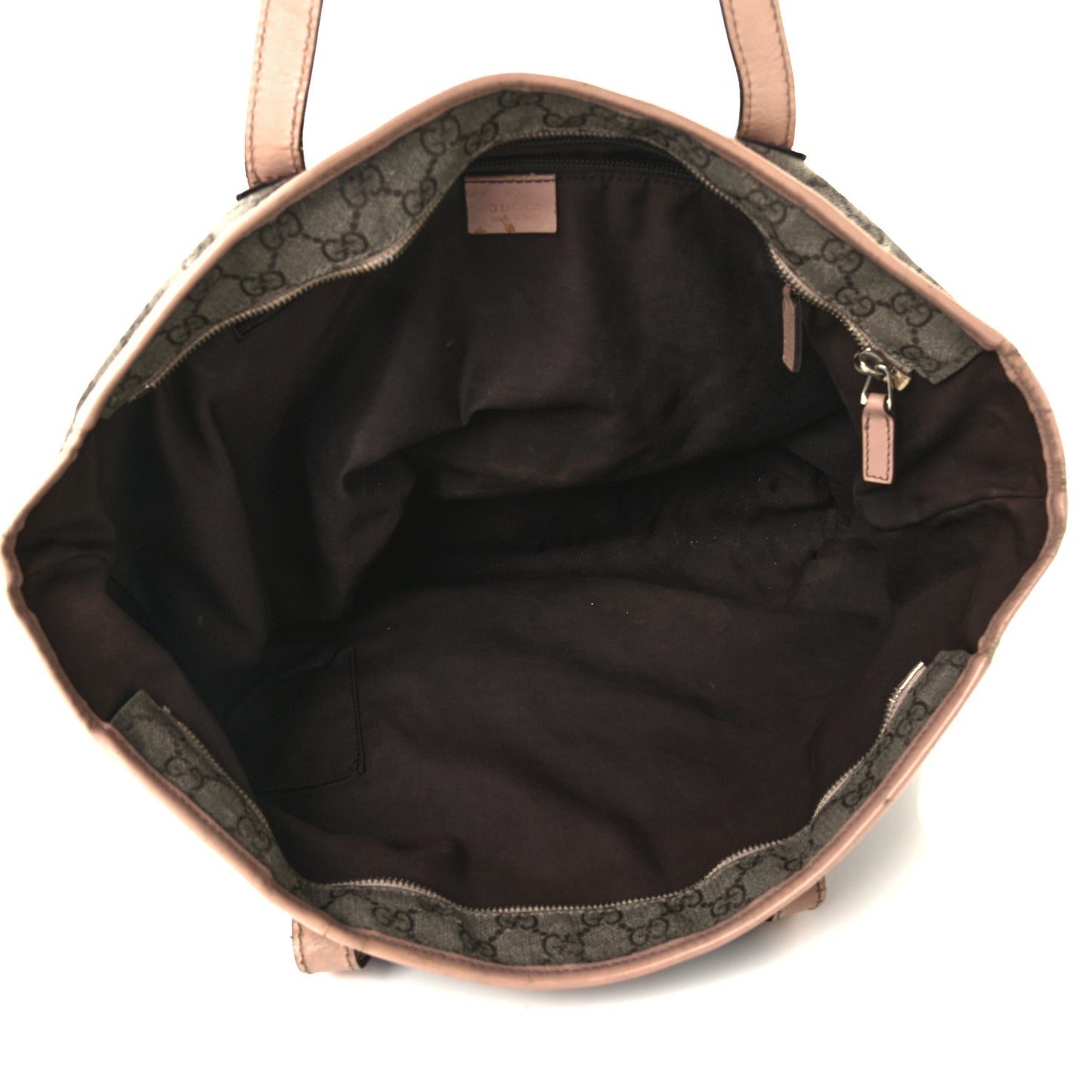 GG Supreme Monogram Medium Zippered Shopping Tote Pink