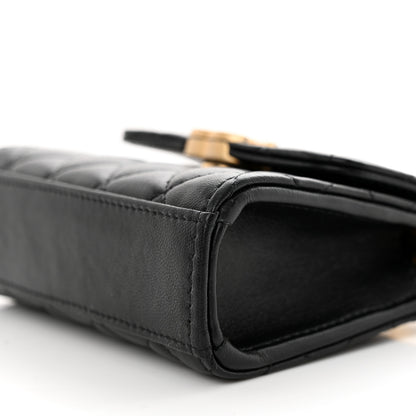 Chanel Lambskin Enamel Quilted Mini Top Handle Flap Black 10 of 10