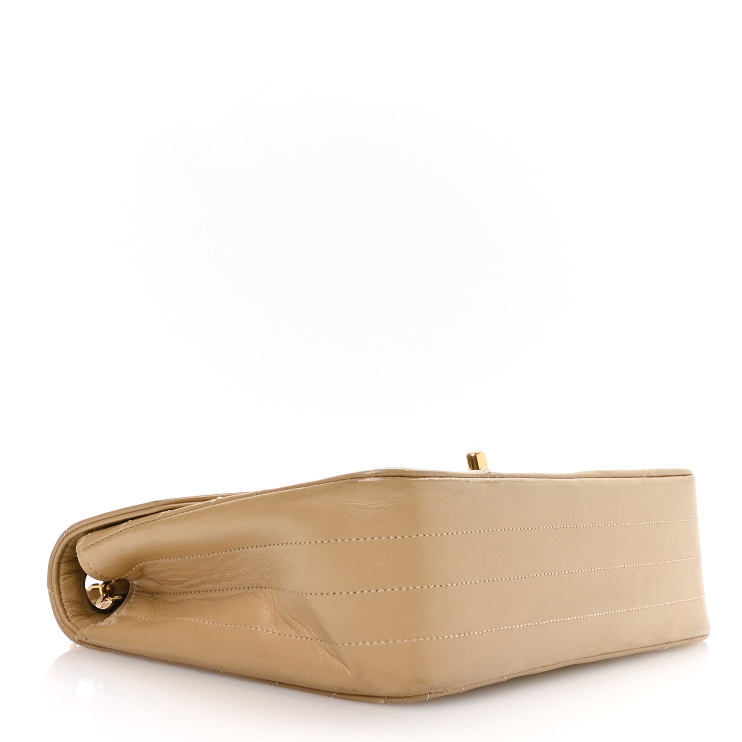 Chanel Lambskin Ribbon Stitched Flap Beige 4 of 11