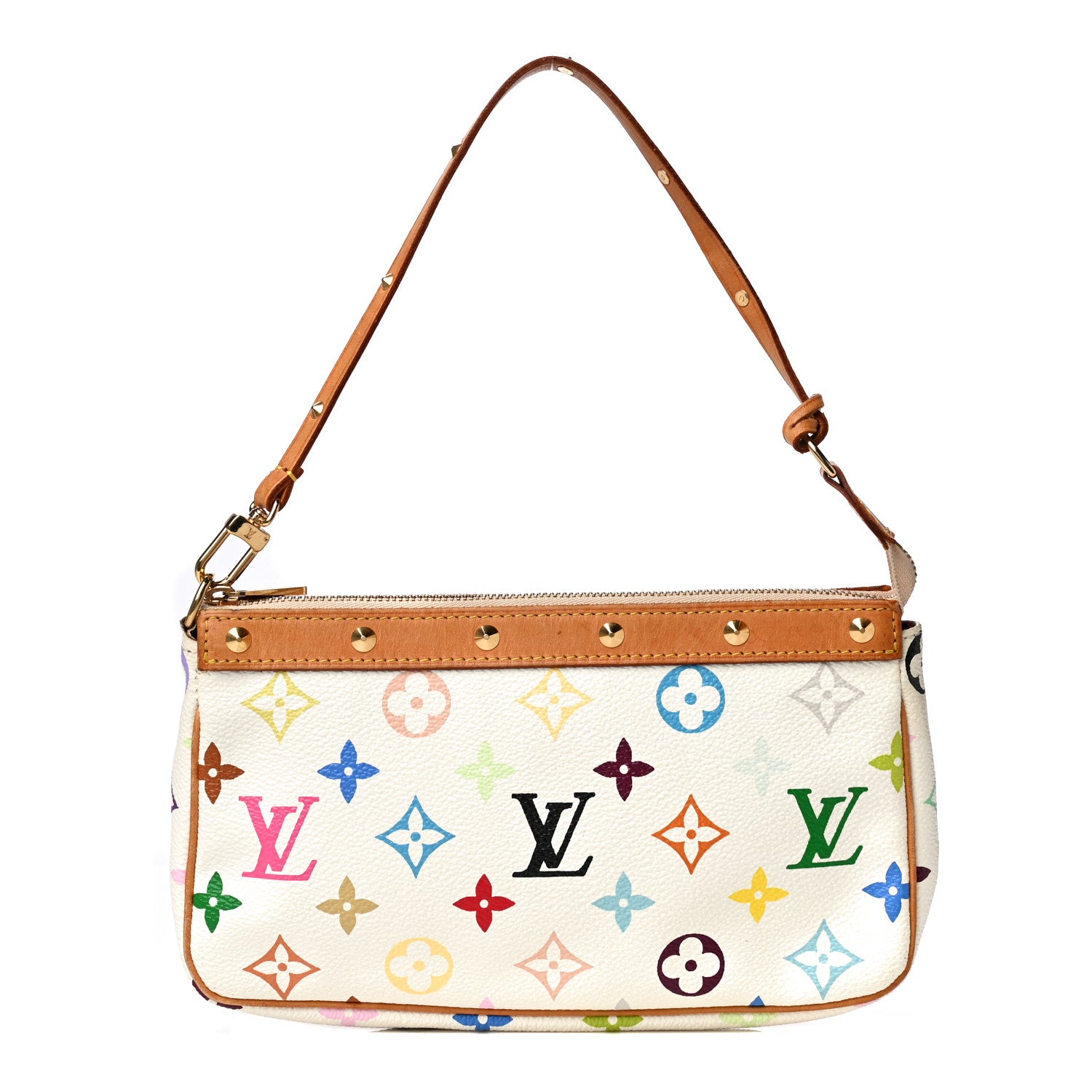 Louis Vuitton Monogram Multicolor Pochette Accessories White 1 of 15