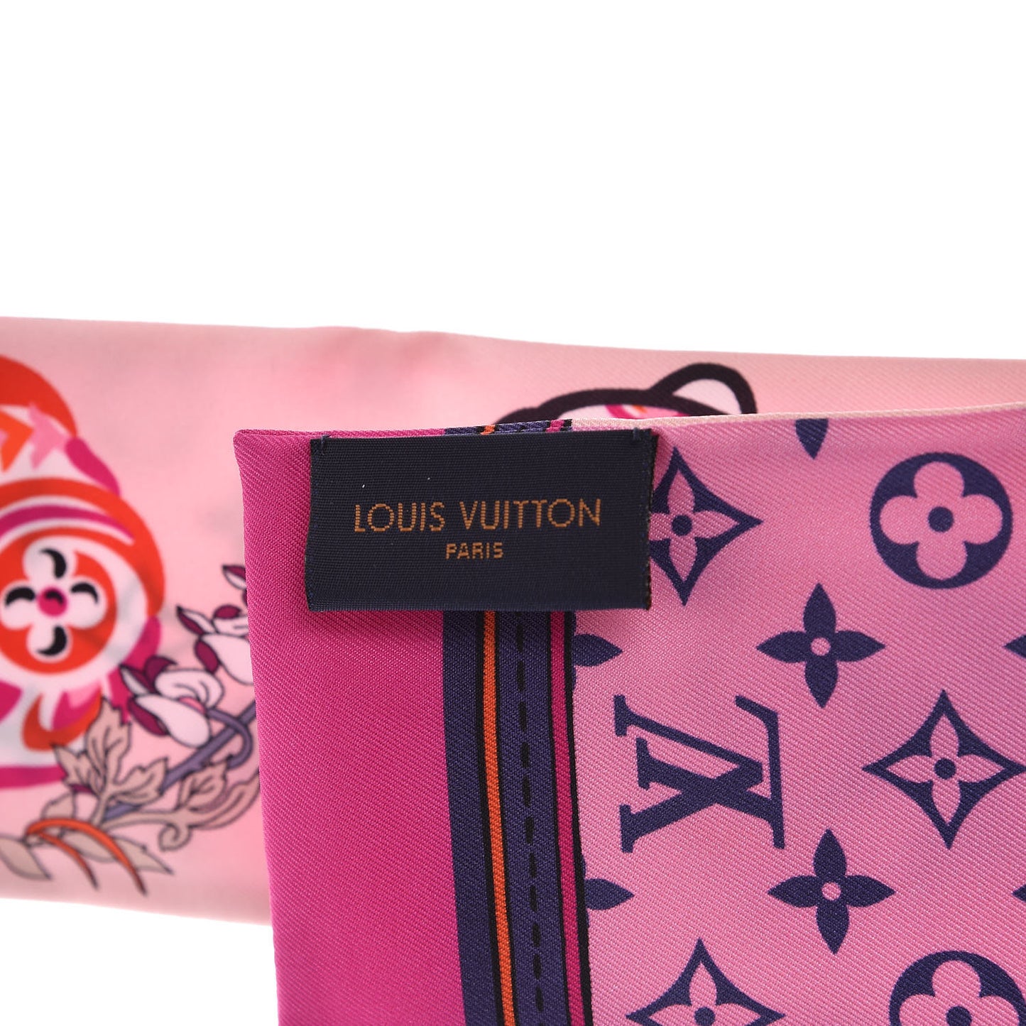 Silk Monogram Superstition Bandeau Rose