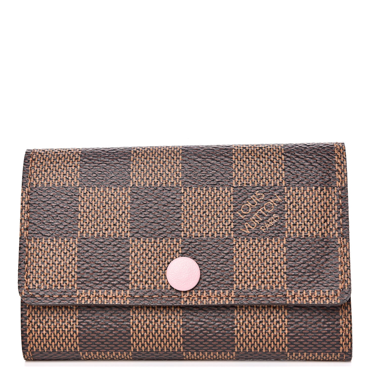 Louis Vuitton Damier Ebene Multicles 6 Key Holder Rose Ballerine 1 of 8