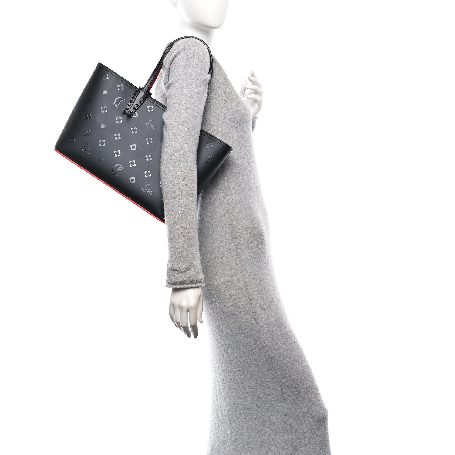 Christian Louboutin Calfskin Loubinthesky East West Cabata Tote Black 4 of 13