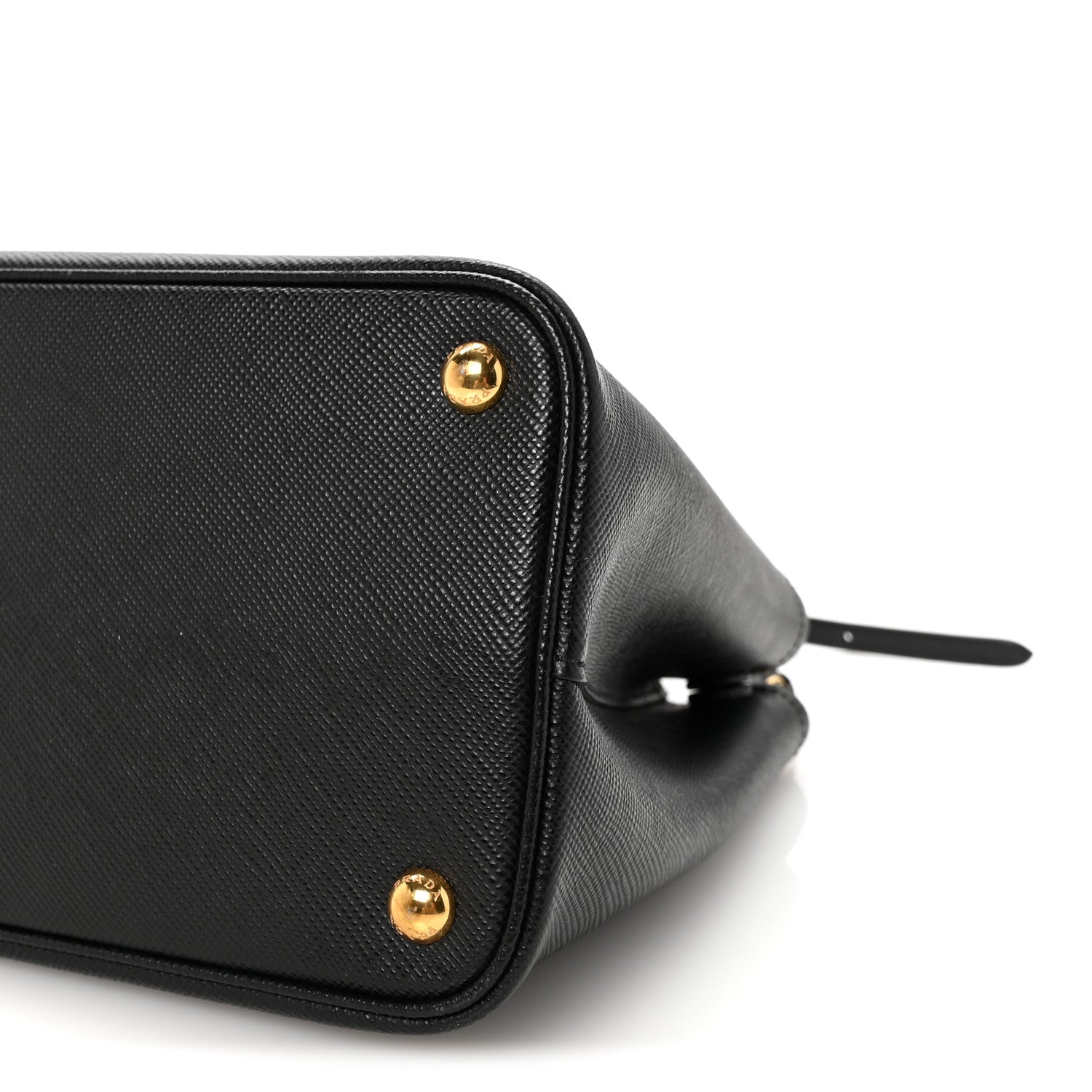 Prada Saffiano Cuir Medium Double Bag Black Fuoco 19 of 19
