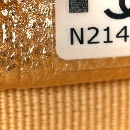 Chanel Metallic Caviar Quilted Small Zipped Pouch Gold 7 of 9