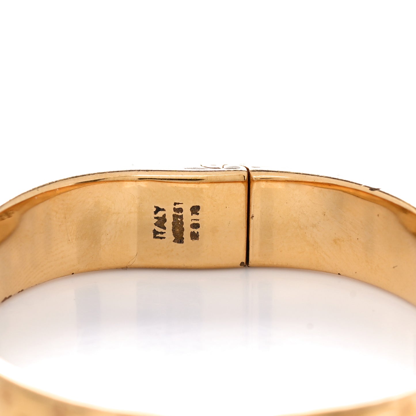Brass Monogram Nanogram Cuff S Gold
