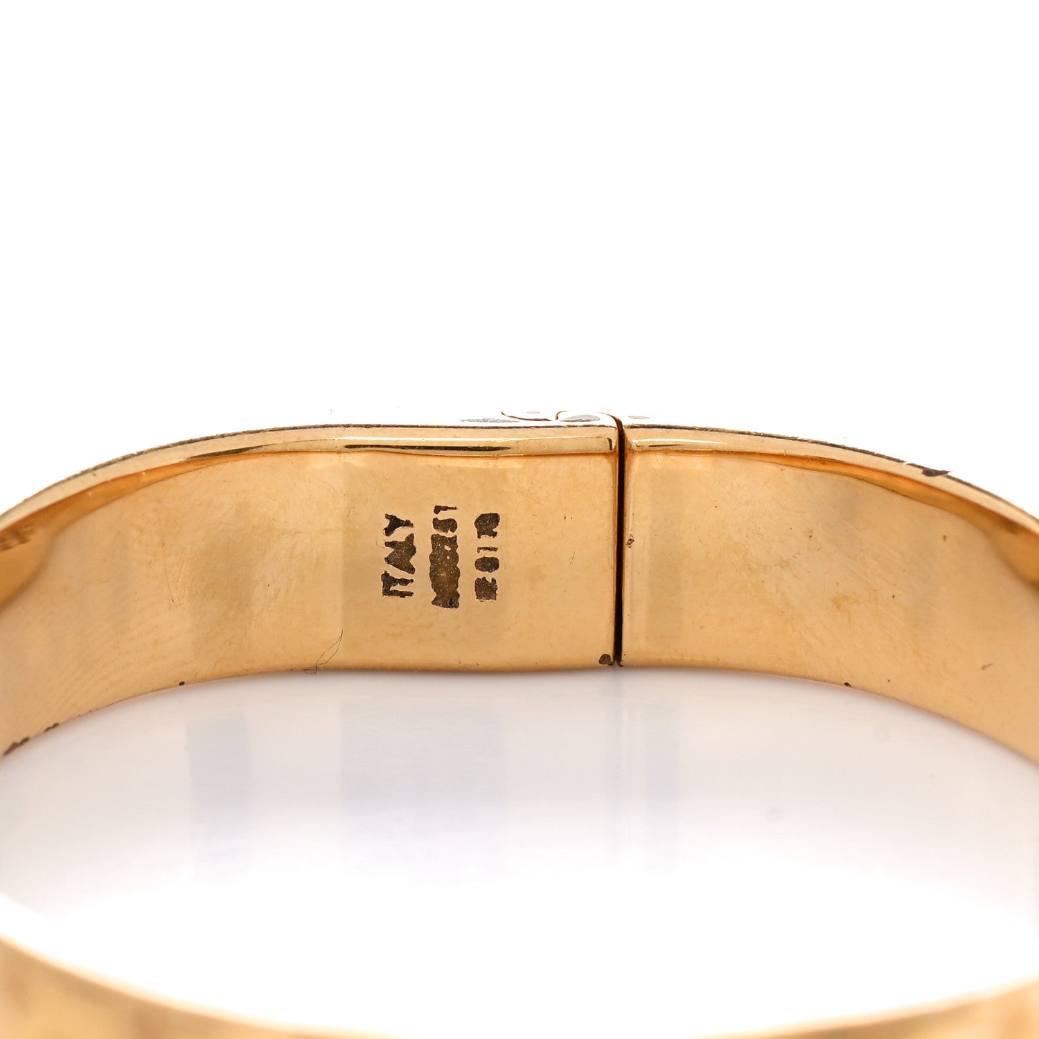 Louis Vuitton Brass Monogram Nanogram Cuff S Gold 5 of 8