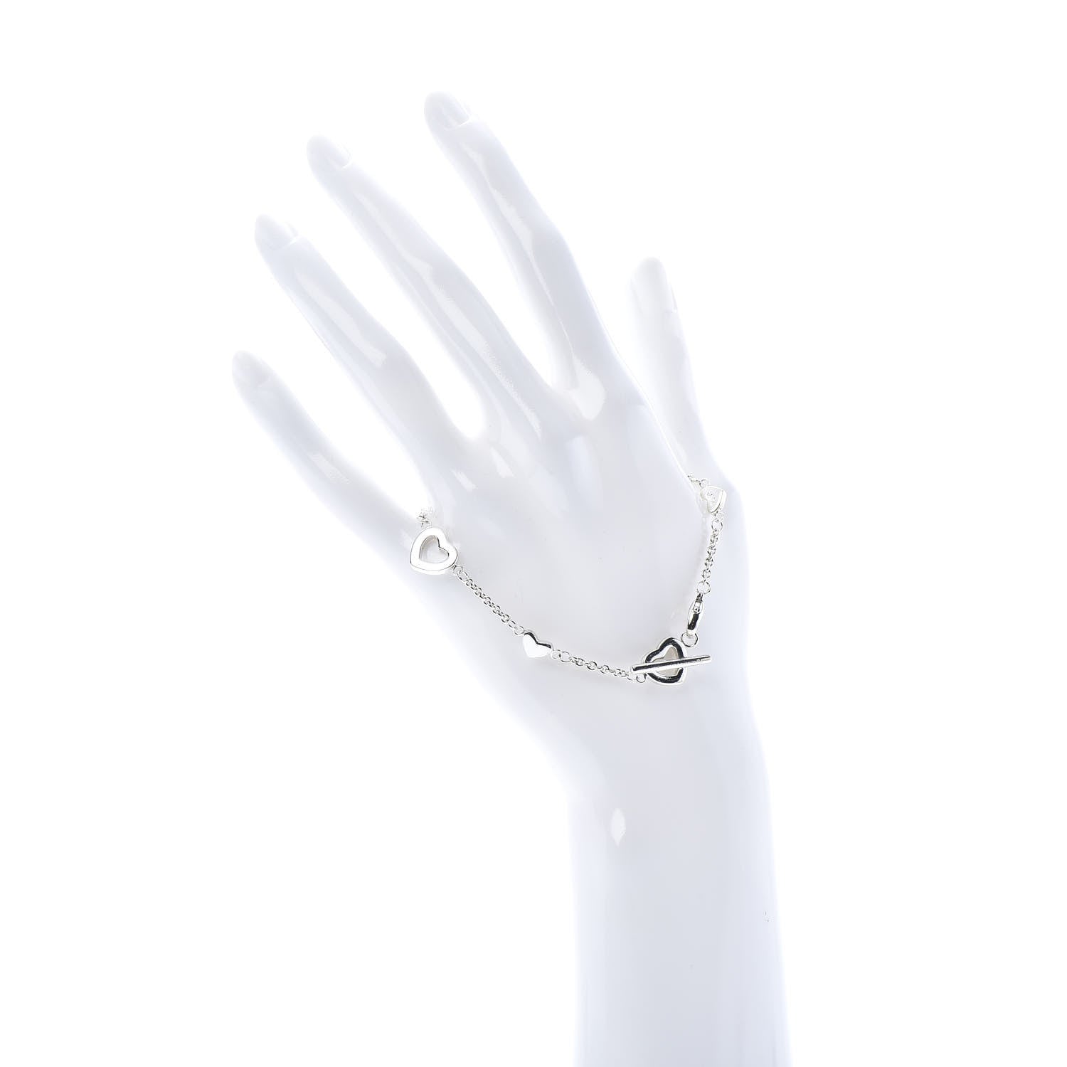 Tiffany Sterling Silver Heart Toggle Bracelet 2 of 5