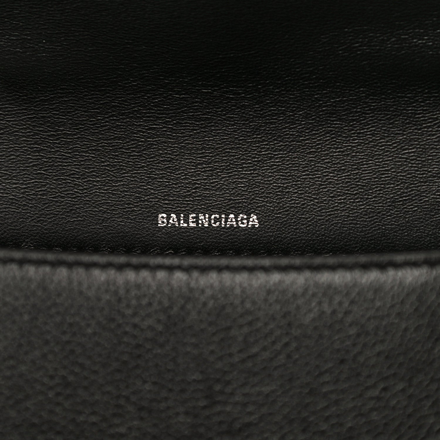 Balenciaga Grained Calfskin Medium Hourglass Top Handle Bag Black 5 of 11
