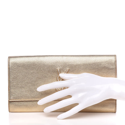 Saint Laurent Metallic Goatskin Small Belle De Jour Clutch Gold 2 of 15