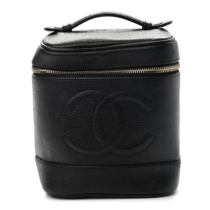 Chanel Caviar Vanity Cosmetic Case Black 1 of 10