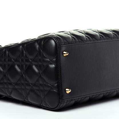 Christian Dior Lambskin Cannage Medium Lady Dior Black 9 of 12