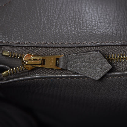 Hermes Taurillon Clemence Birkin 35 Etain 20 of 41