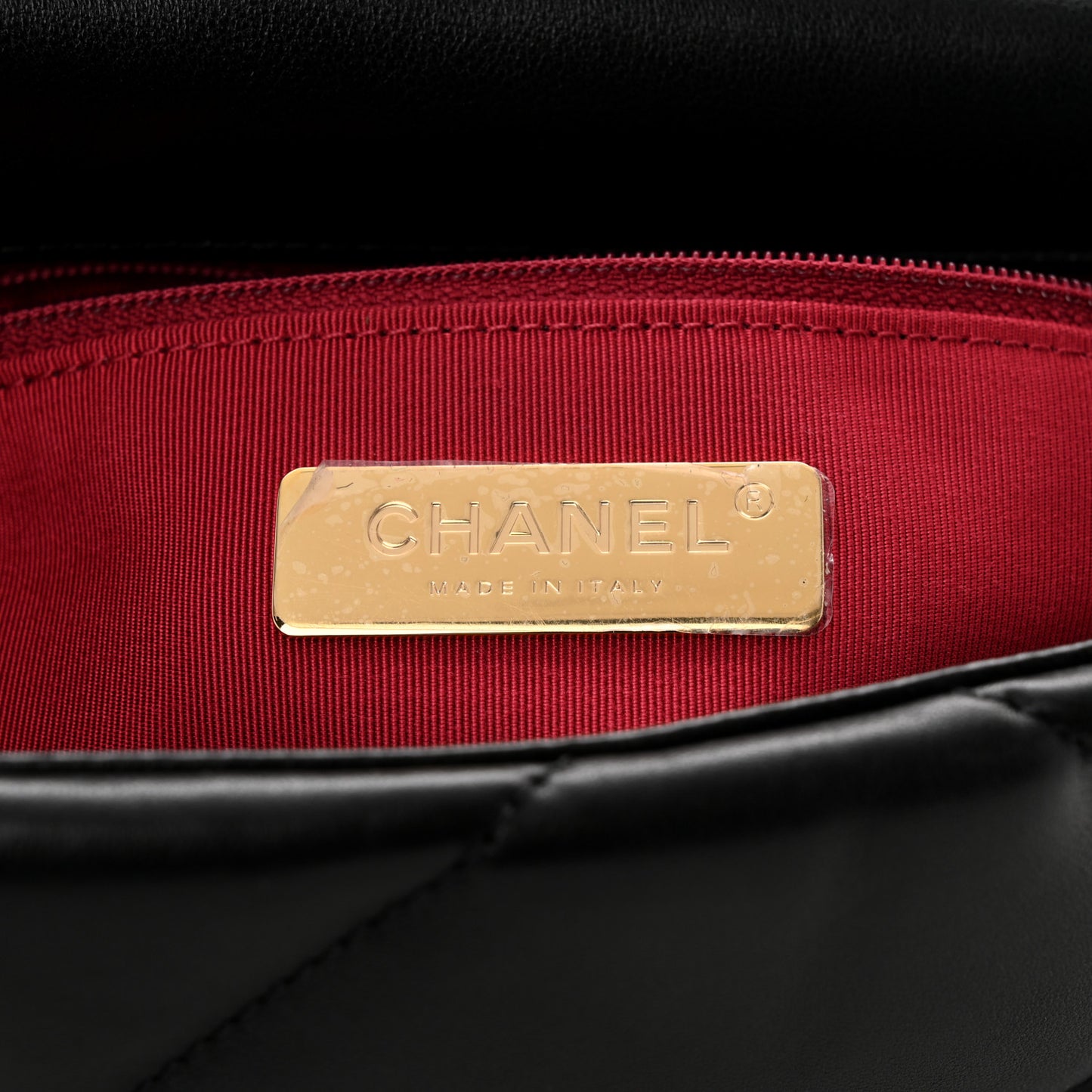 Lambskin Quilted Medium Chanel 19 Flap Black