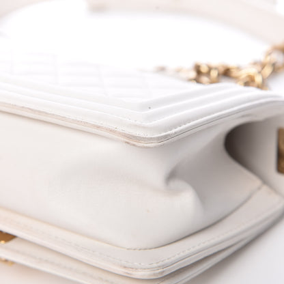 Chanel Calfskin Quilted Small Boy Flap White 10 of 19